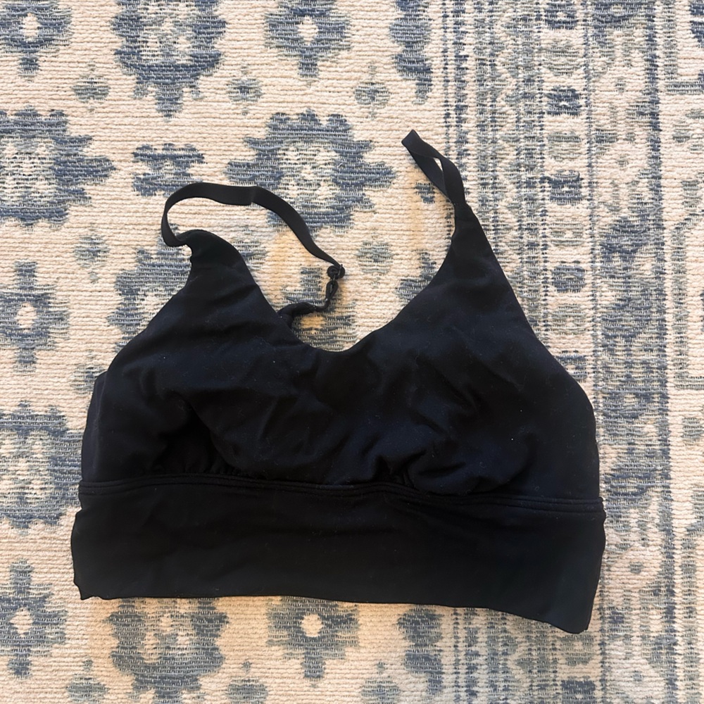 Black cross back aerie bra